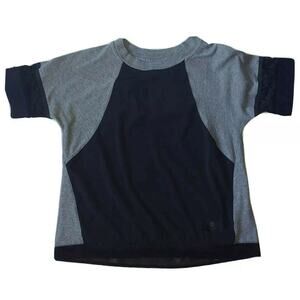 Nike Women's Size XS Bonded Mesh Jersey Tee (Black/ Carbon Heather/ Black)